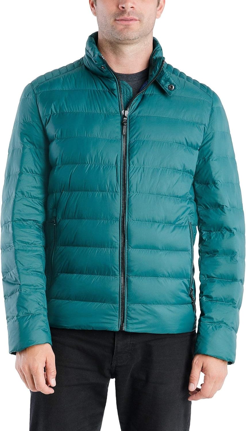 Michael Kors Men's Packable Down Moto Puffer Jacket at Amazon Menâs Clothing store