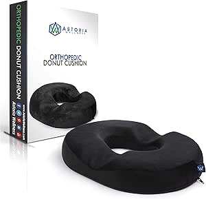 Amazon Com Astoria Wellness Donut Pillow Para El Dolor De Coxis Cojin De Asiento De Coxis Almohada Sentada Proporciona Alivio Del Dolor Para El Embarazo Post Natal Dolor De Espalda Y Tratamiento De