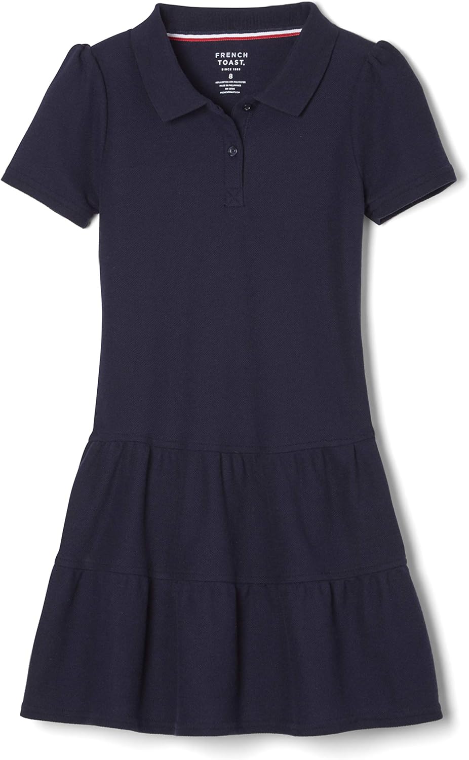 French Toast Girls' Ruffle Pique Polo Dress: Clothing