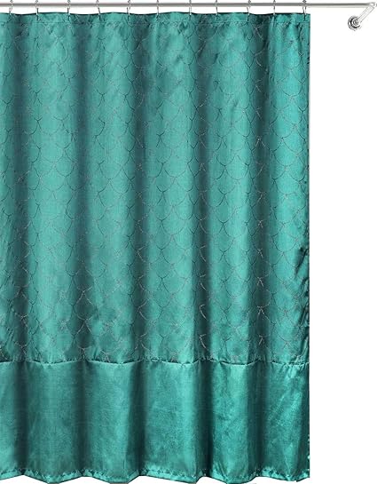 Buy Faux Silk Fabric Shower Curtain Metallic Raised Pin Dot