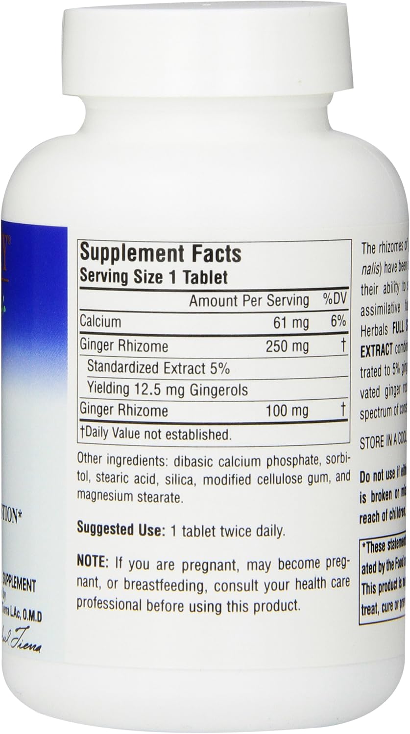 Planetary Herbals Full Spectrum Ginger Extract, 120 Tablets, 120 Count: Health & Personal Care