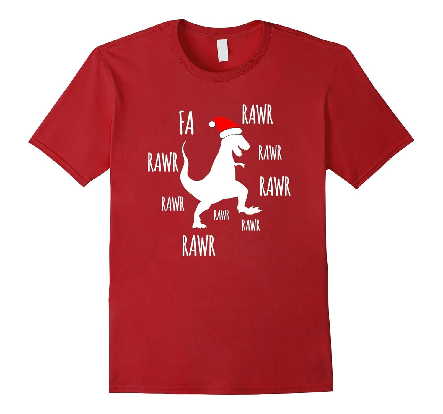Fa Rawr Rawr Funny T-Rex Dinosaur Christmas T-Shirt-ANZ