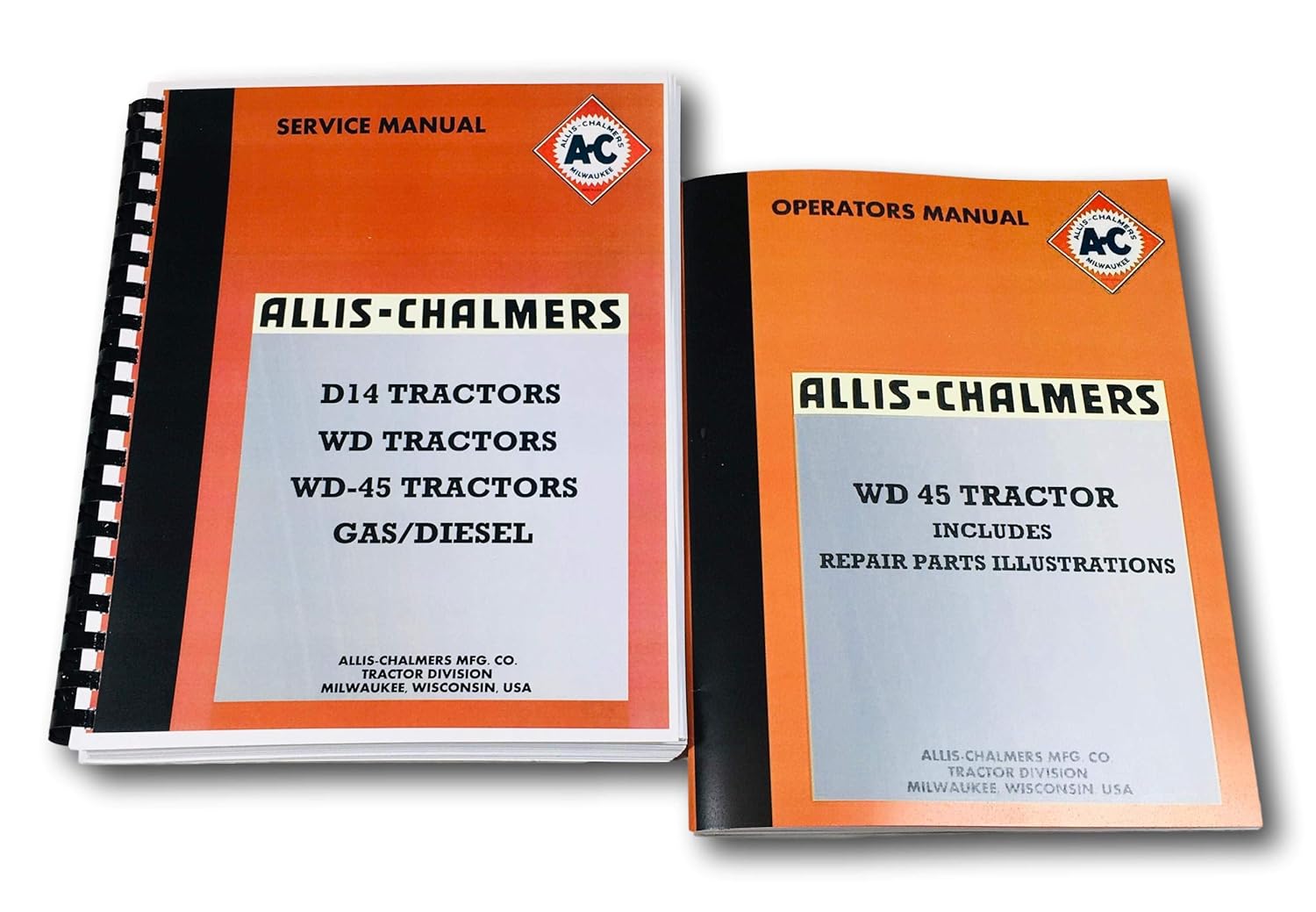 Set Allis Chalmers Wd45 Tractor Service Repair Operators Parts Shop Manuals  New - - Amazon.com