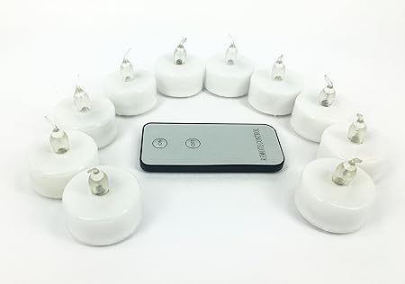 GOYAL Christmas Special candles Flickering LED Tea Light with Remote (Set of 10)