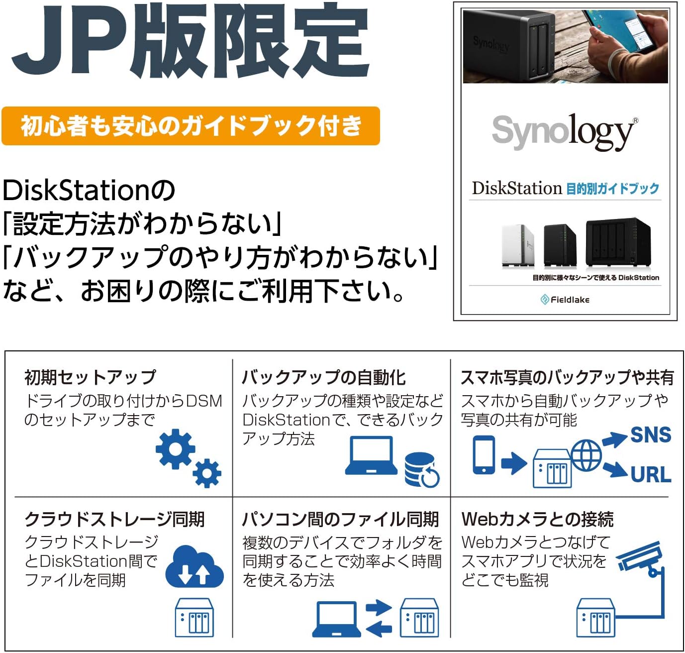 Amazon Nasキット ガイドブック付 Synology Diskstation Ds218 Jp 2ベイ クアッドコアcpu搭載 2gbメモリ搭載 国内正規品 電話サポート対応品 Synology パソコン 周辺機器 通販