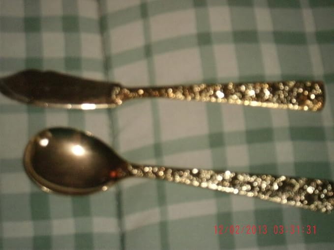 Amazon.com | Cellini Romanessque(50) Pieces Service for 8 Gold Electroplate Flatware Made in Japan: Other Products: Flatware Sets