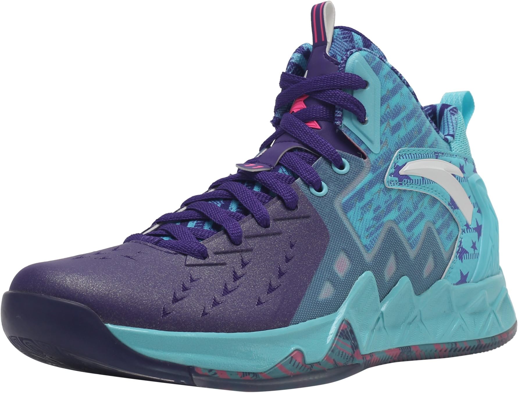 ANTA Men's KT2 2017 Basketball Shoes (9 D(M) US, KT2-All Star-Turquoise/Purple/Pink)