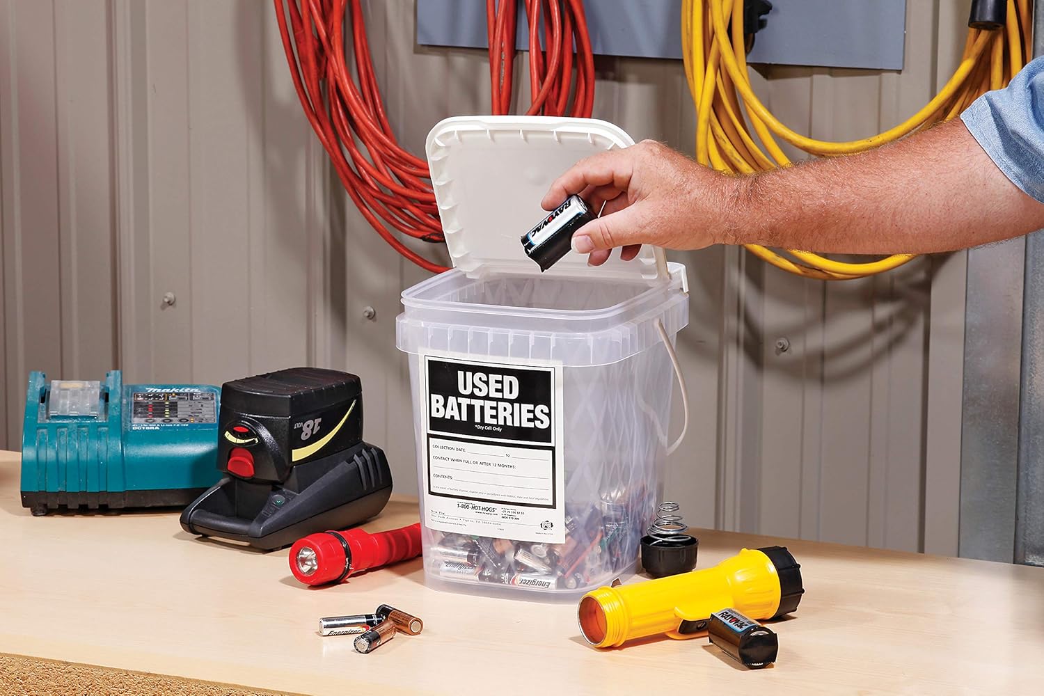 Used Battery Container by New Pig 2Pack Occupational Health & Safety