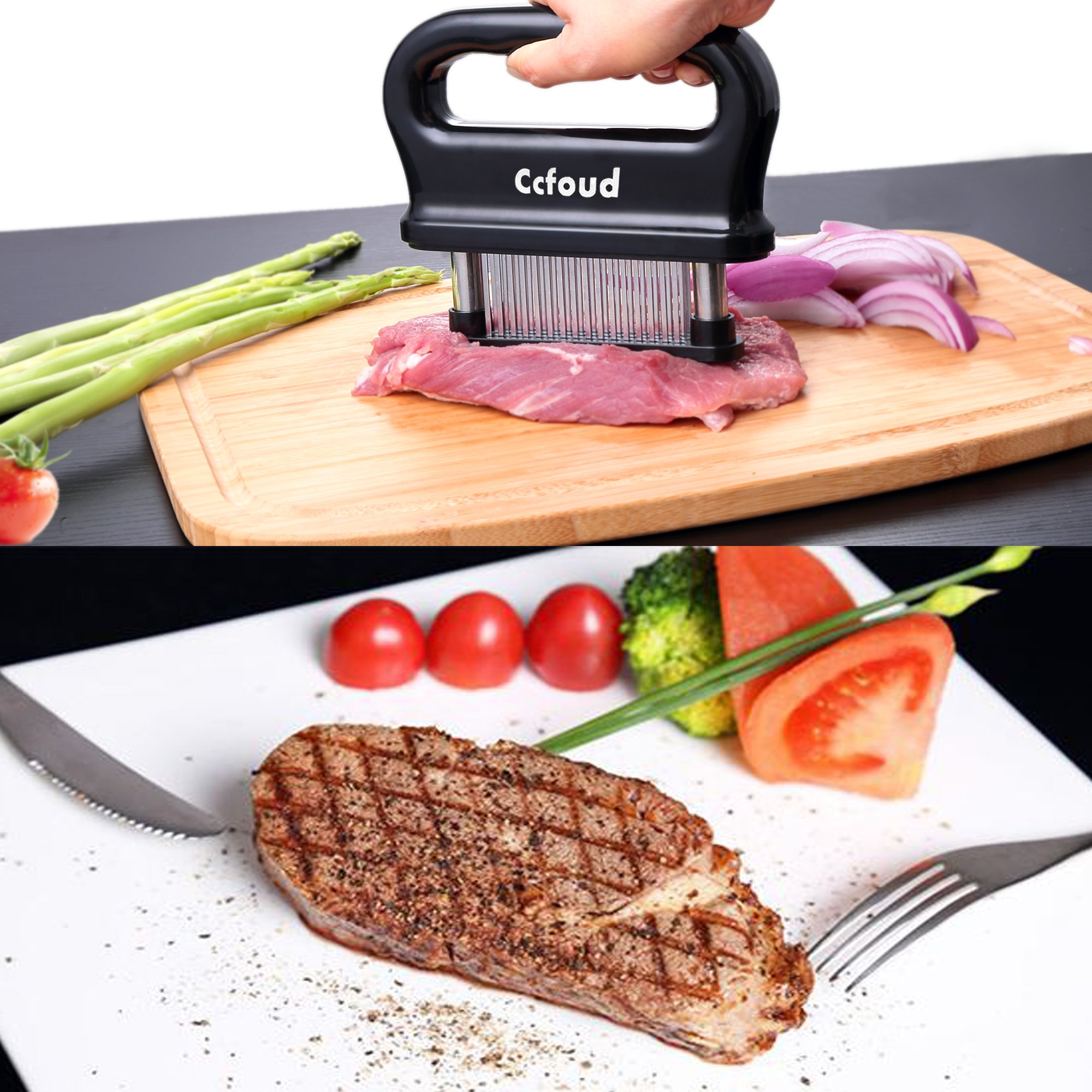 Meat Tenderizer, 48 Stainless Steel Ultra Sharp Needle Blade Tenderizer