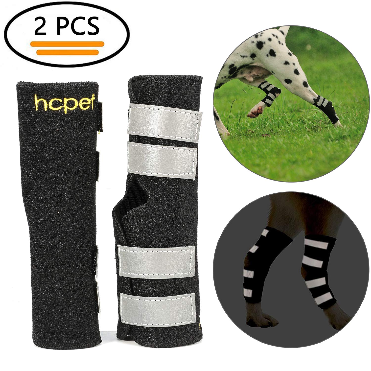 Hcpet Dog Leg Brace, 1 Pair Leg Hock Joint Wrap Protects with Safety