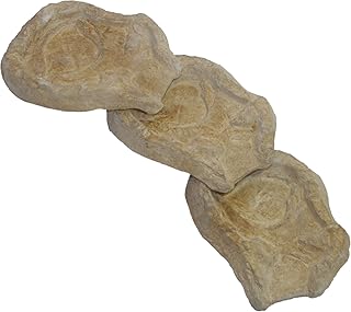 Wasserkaskaden Wasserfall Eder Bachlauf 3-teilig, Beige/Braun, a` 53 x 40 x 8 cm/ 3-teilig