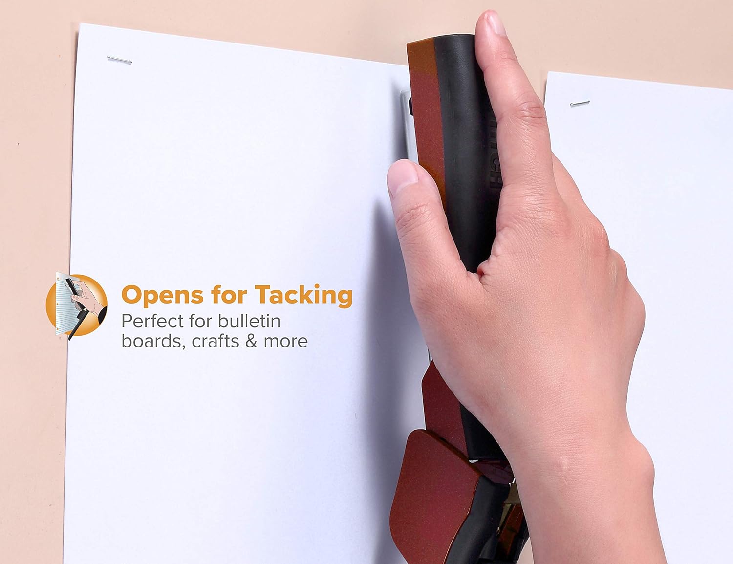 Bostitch Dynamo Stand-Up Stapler with Integrated Staple Remover and Staple Storage (B696R-MAG) : Desk Staplers : Office Products