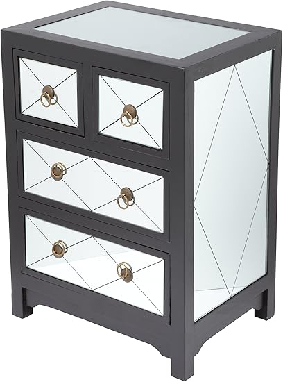 Amazon Com Mirror Chest Black Kitchen Dining