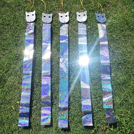 Amazon Thexin 鳥よけ フクロウ型 カラスよけ 光と音 改良pvc厚さを増す 鳩よけ キラキラするもの スズメよけ 反射光 耐久性優れる 鳥害対策に 畑 農作業 景観 花壇 ゴミ置き場 ベランダ 防鳥 設置簡単 鳥よけフィルム 2枚入 5点 防鳥 防獣ネット