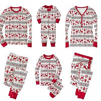 kid and baby matching christmas pajamas