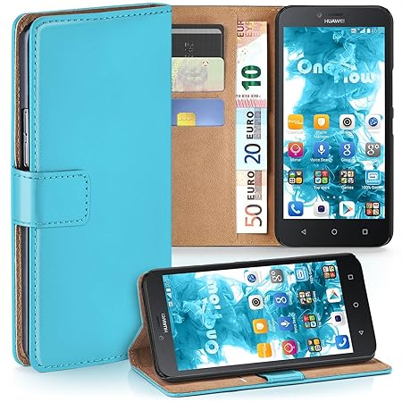 moex Huawei Y625 | Hülle Türkis mit Karten-Fach 360° Book Klapp-Hülle Handytasche Kunst-Leder Handyhülle für Huawei Y625 Case