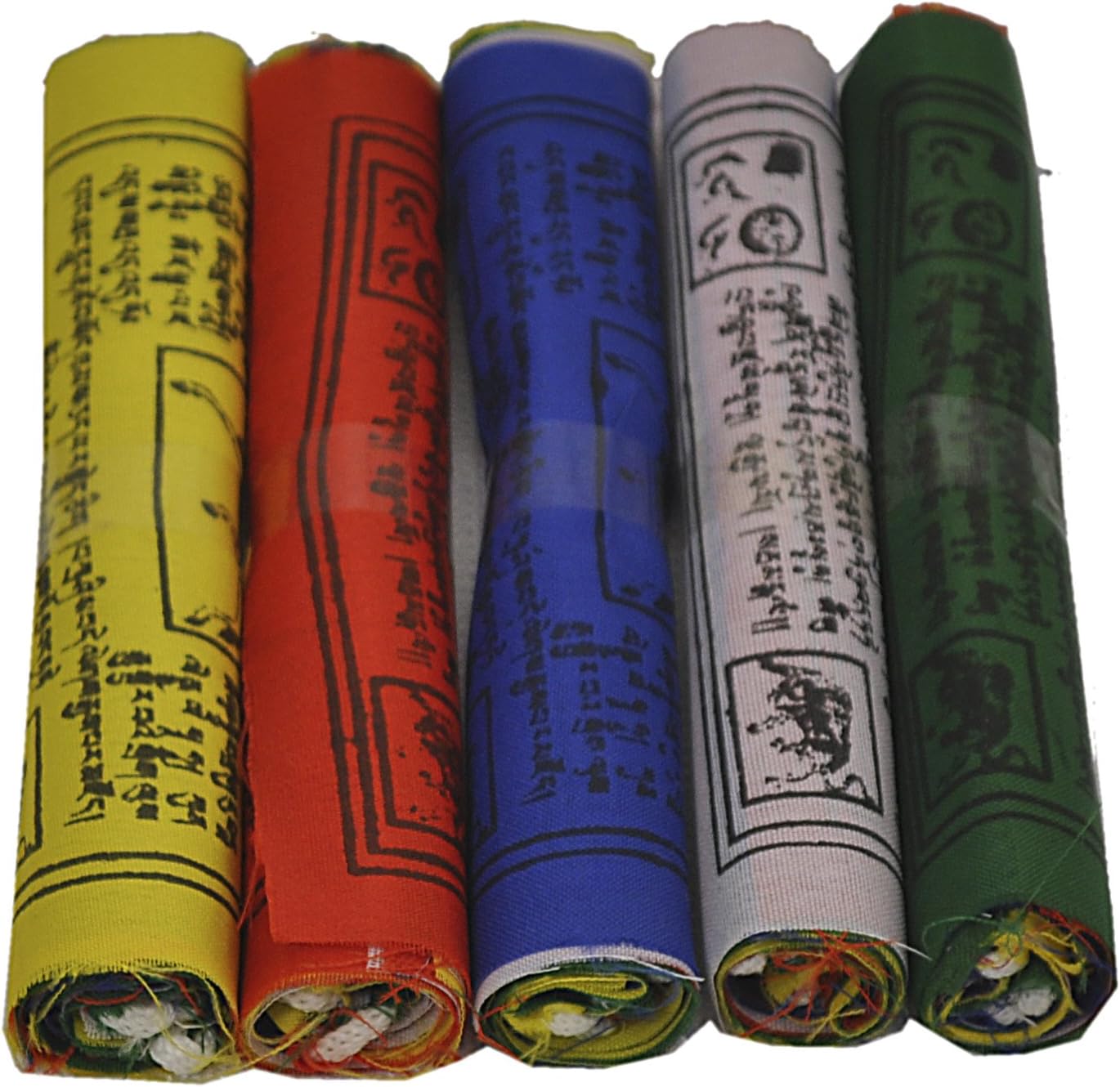 Dharma Store - Tibetan Buddhist Prayer Flags for luck happiness, longevity and prosperity - Pack of 50, Blue,Green,Red,White, 4.5 Inch