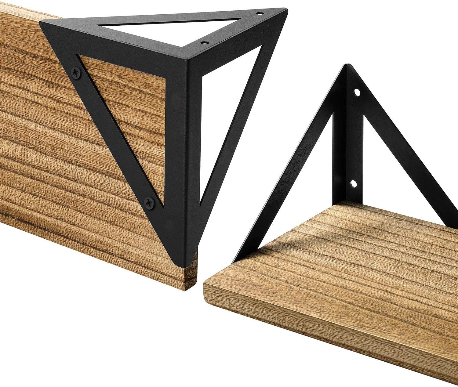 Retailmonk Heavy Duty Triangle Shaped Wall Shelf Angle Brackets, Powder