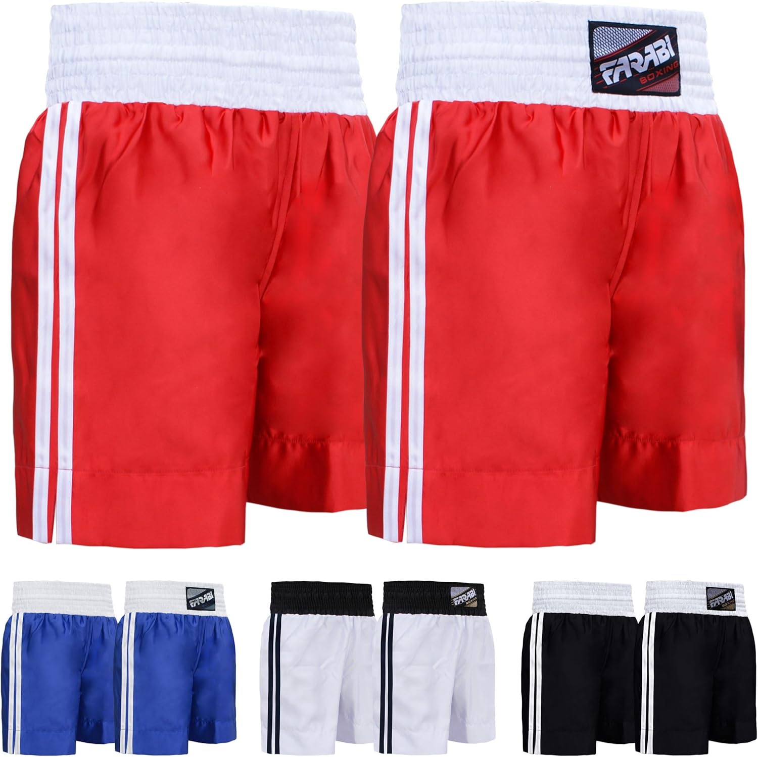 Farabi Pro Boxing Shorts for Boxing Training Punching, Sparring Fitness Gym Kickboxing Equipment Trunks: Clothing