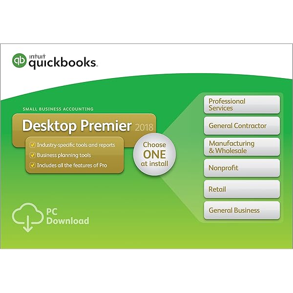 QuickBooks Desktop Premier 2018 with Industry Editions Small Business Accounting Software [PC Download]