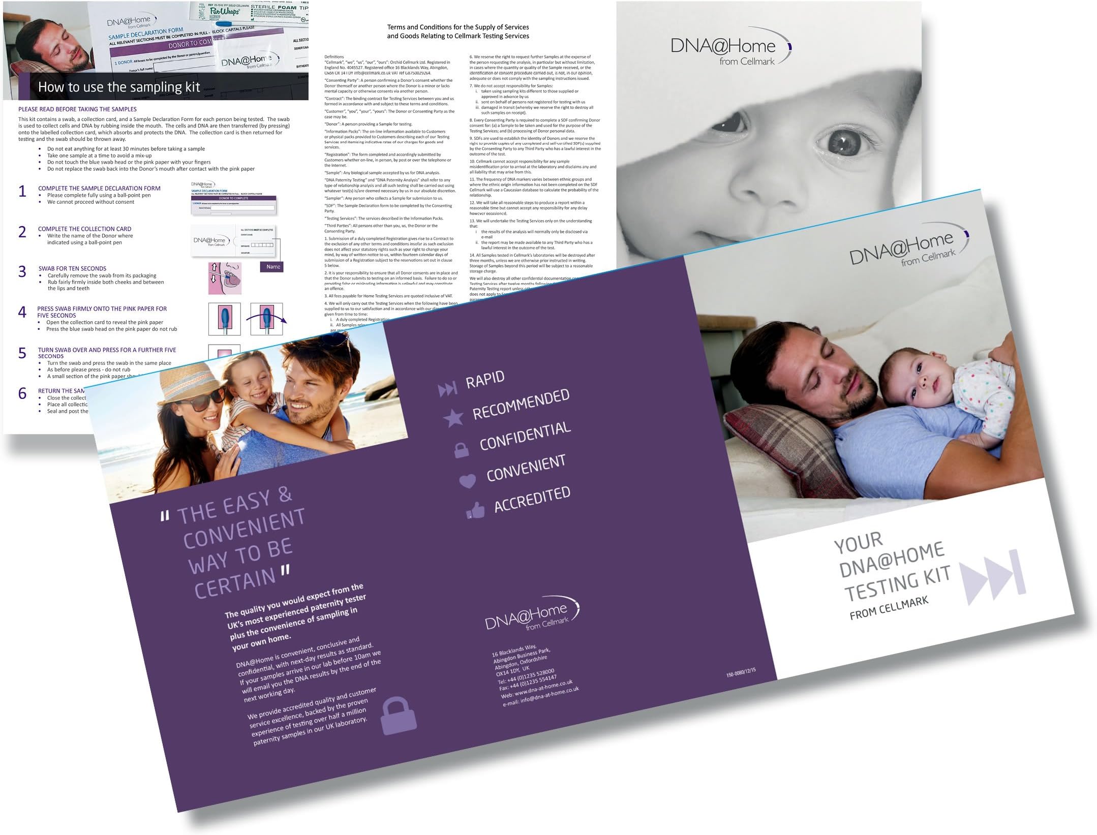 DNA AT HOME DNA Full-Sibling Test KIT (3 Person)