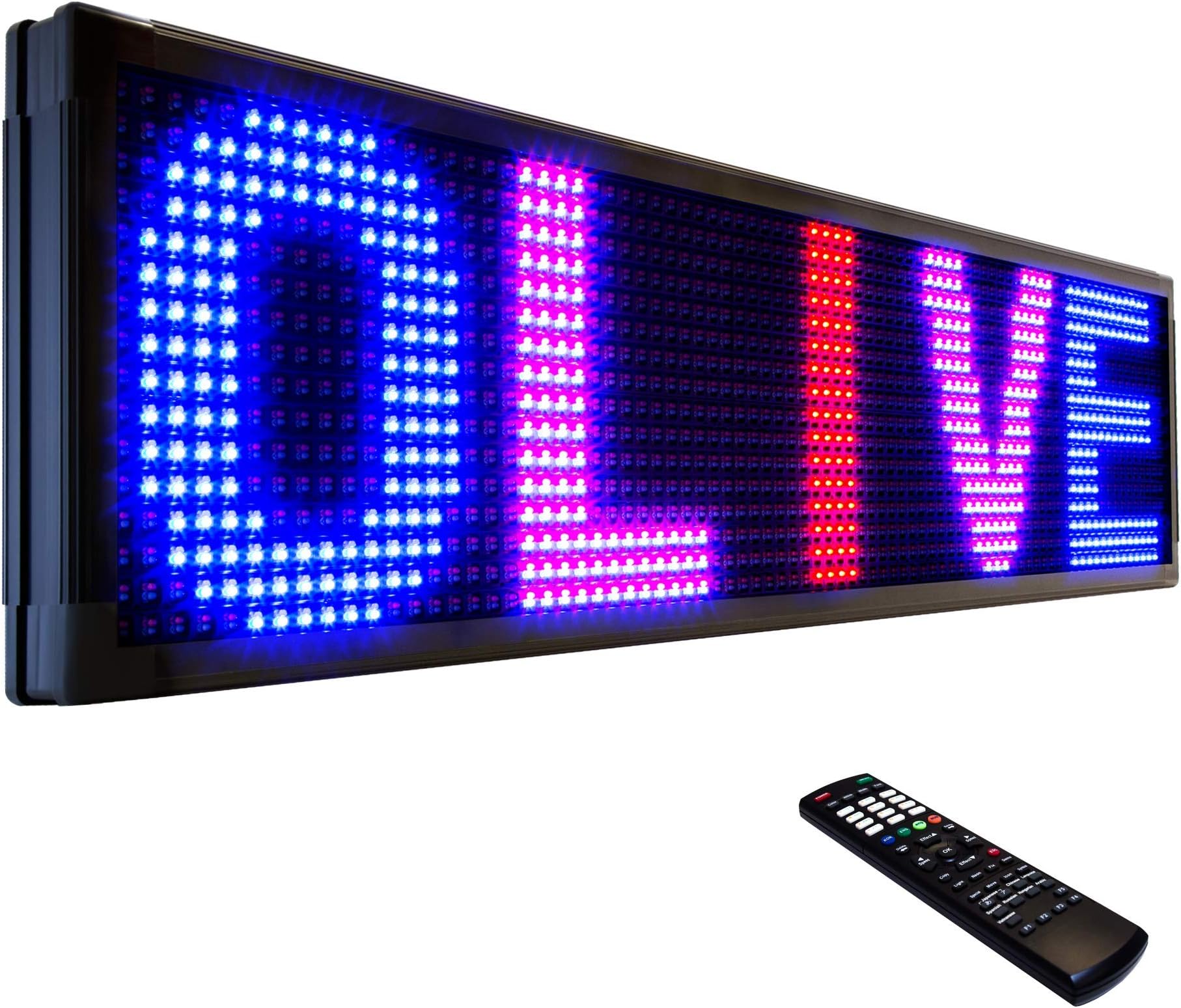 OLIVE LED Sign 3Color, RBP, P26, 36"x 52" IR Programmable Scrolling Outdoor Message Display Signs EMC - Industrial Grade Business Ad Machine.