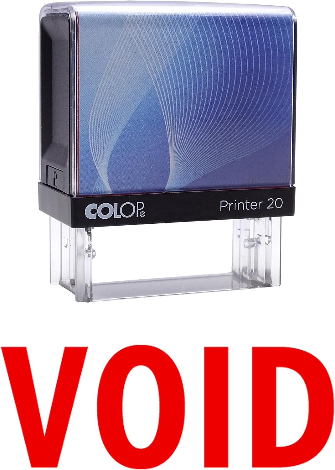 Void Self Inking Rubber Stamp Custom Colop Office Stationary P20 Mini Stamper, Red Ink