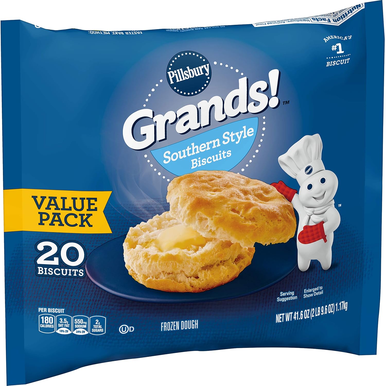 Pillsbury Grands!, Southern Style, Frozen Biscuits, 20 ct, 41.6 oz