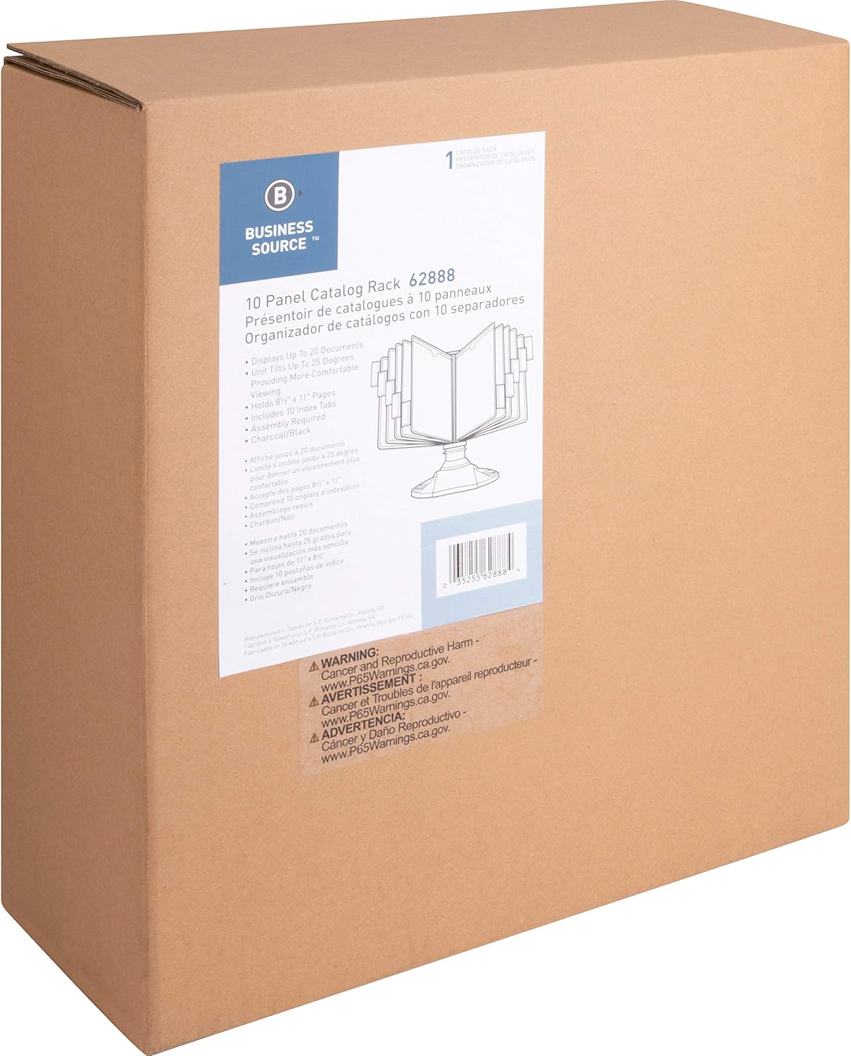 Business Source Deluxe Catalog Display Rack - 62888, Black : Office Products