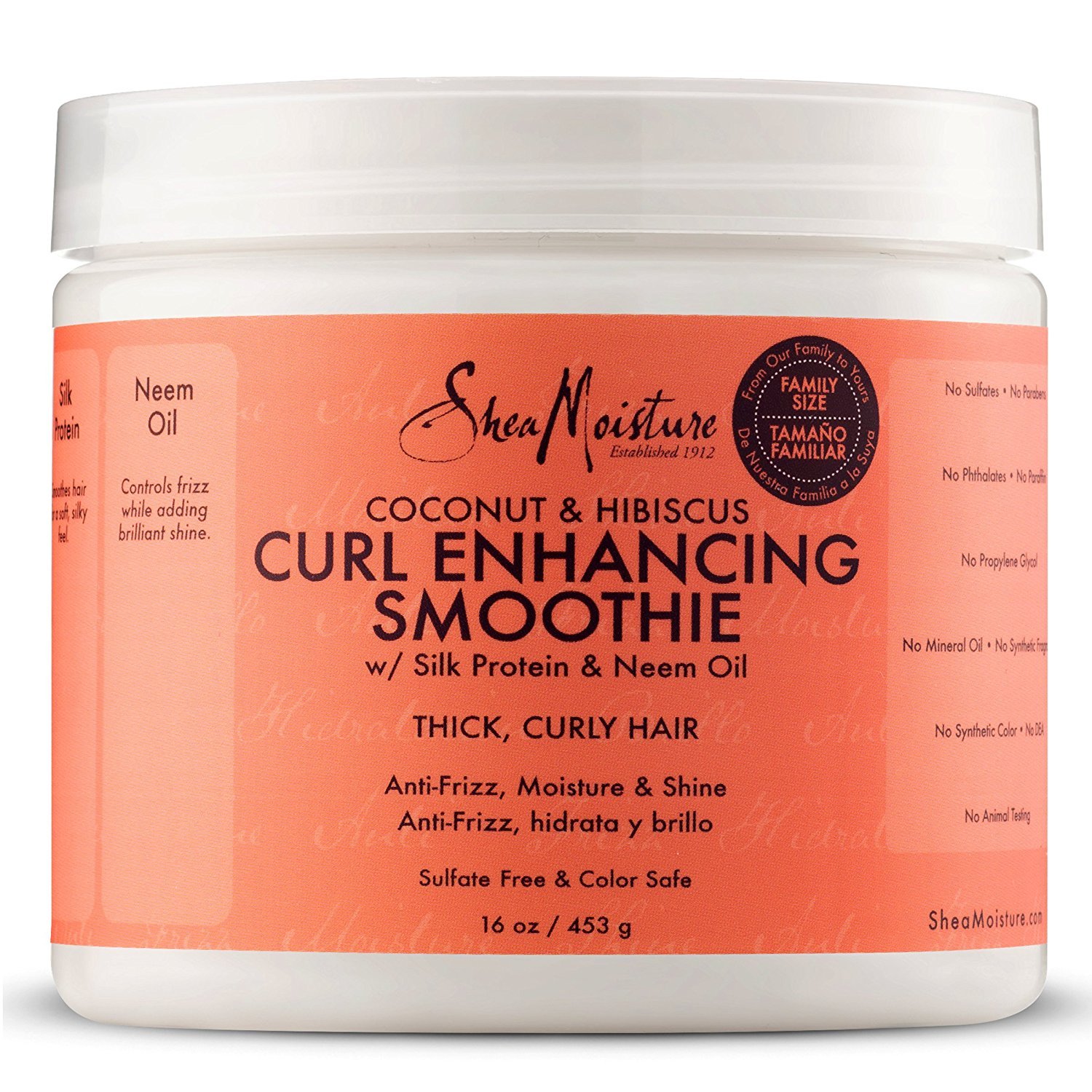 Shea Moisture Coconut and Hibiscus Curl Enhancing Smoothie, 16 Ounce Family Size & Shea Moisture Jamaican Black Castor Oil Strengthen, Grow & Restore Leave-In Conditioner 16 Ounce: Beauty