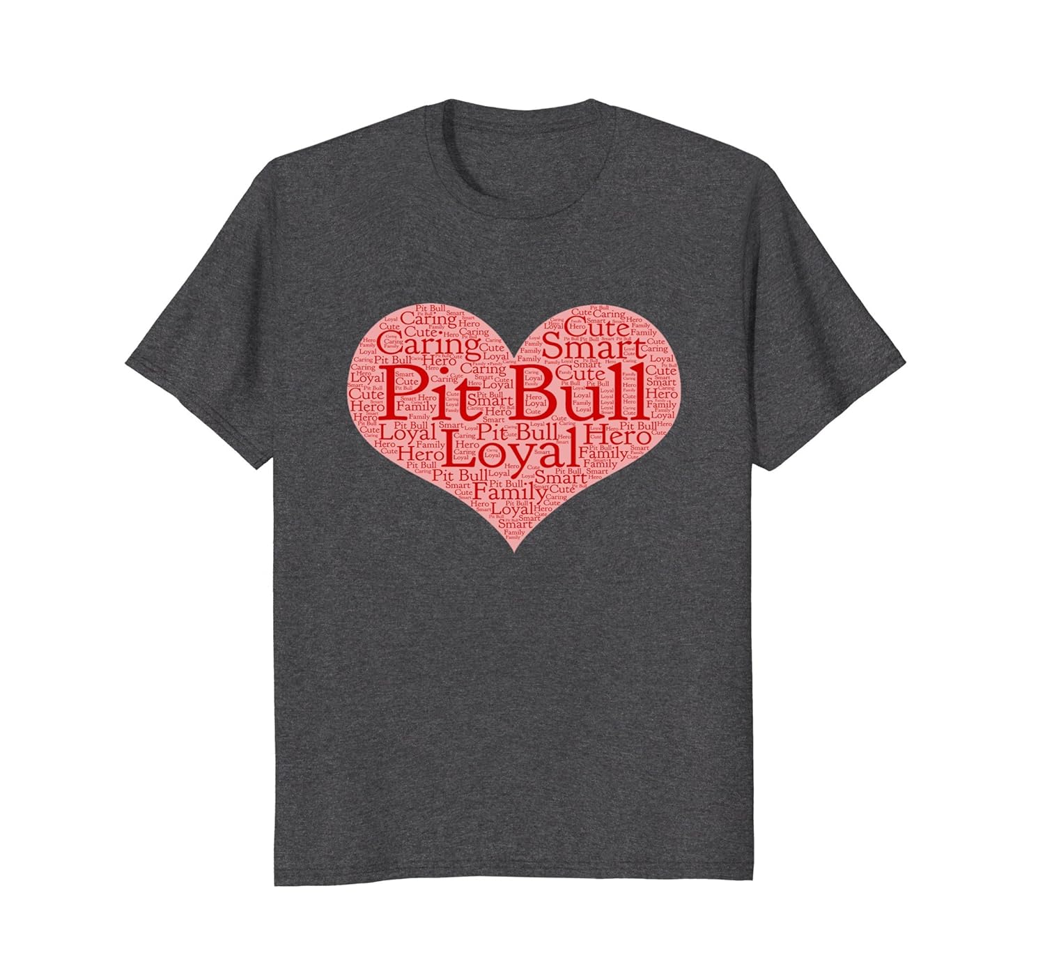 Pirbull Heart Shirt Pit Bull Love T-Shirt-anz