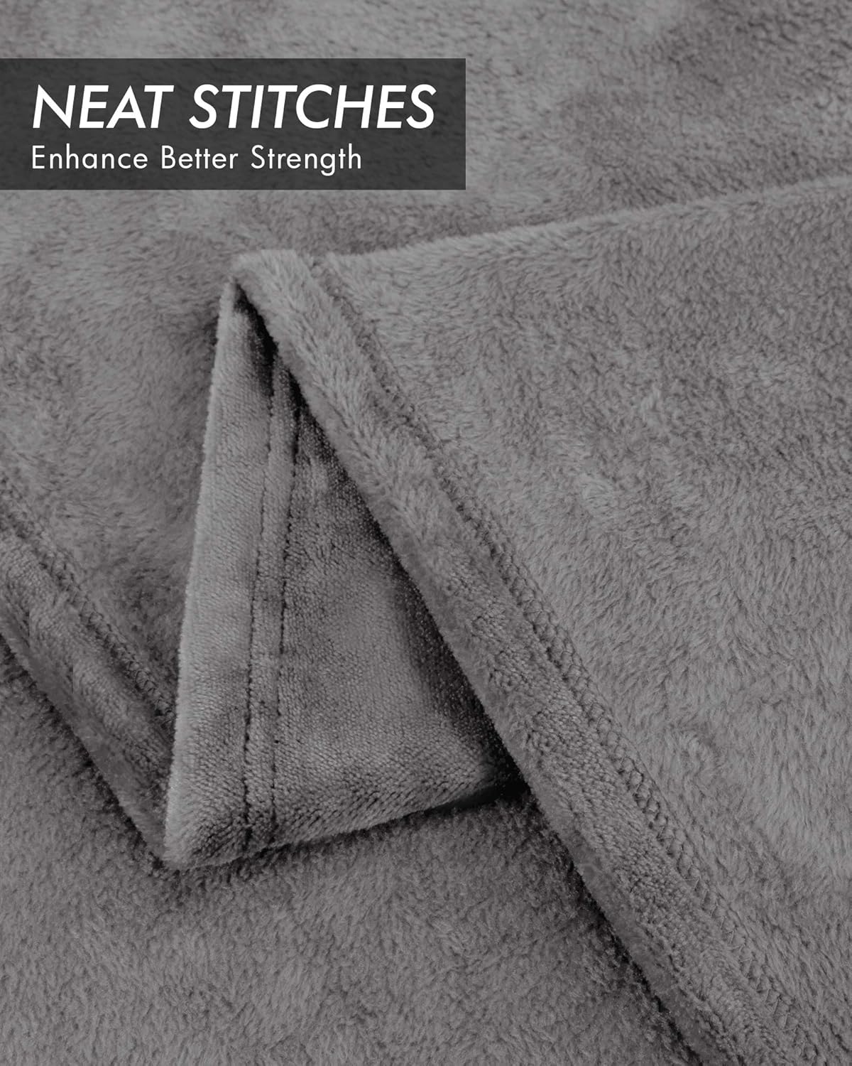 Utopia Bedding Fleece Blanket Throw Size Grey 300GSM Luxury Bed Blanket Fuzzy Soft Blanket Microfiber: Home & Kitchen