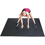 Square36 Large Exercise Mat 6.5 Ft x 4 Ft (78" x 48"). Perfect Cardio Mat for Home Cardio, Plyometrics, MMA, Aerobics, Kickboxing. This Fitness Mat Includes a Storage Bag and Storage Straps.