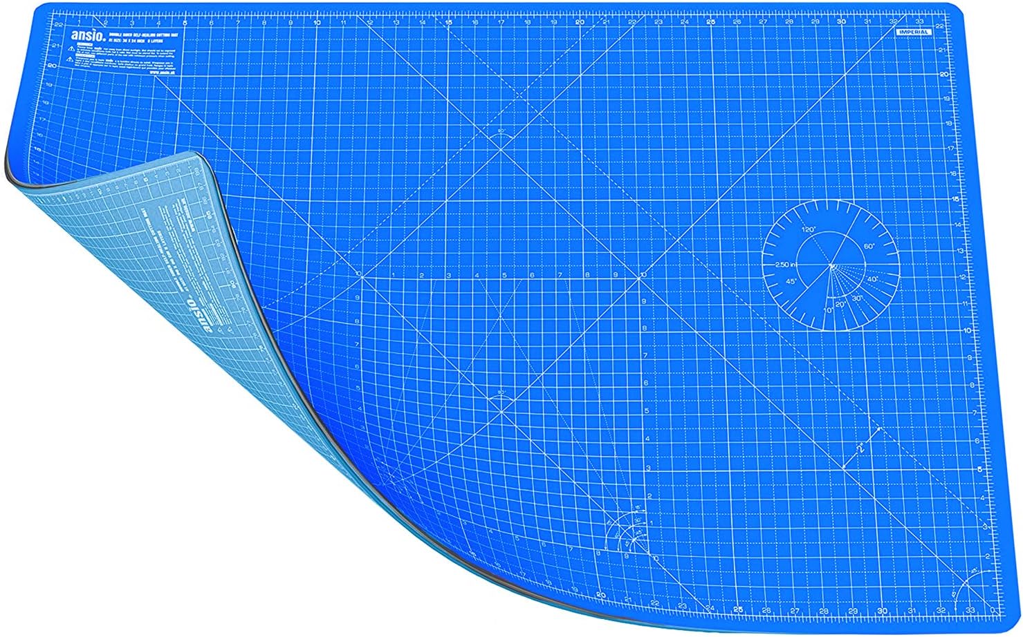 ANSIO Craft Cutting Mat Self Healing A1 Double Sided 5 Layers Quilting, Sewing, Scrapbooking