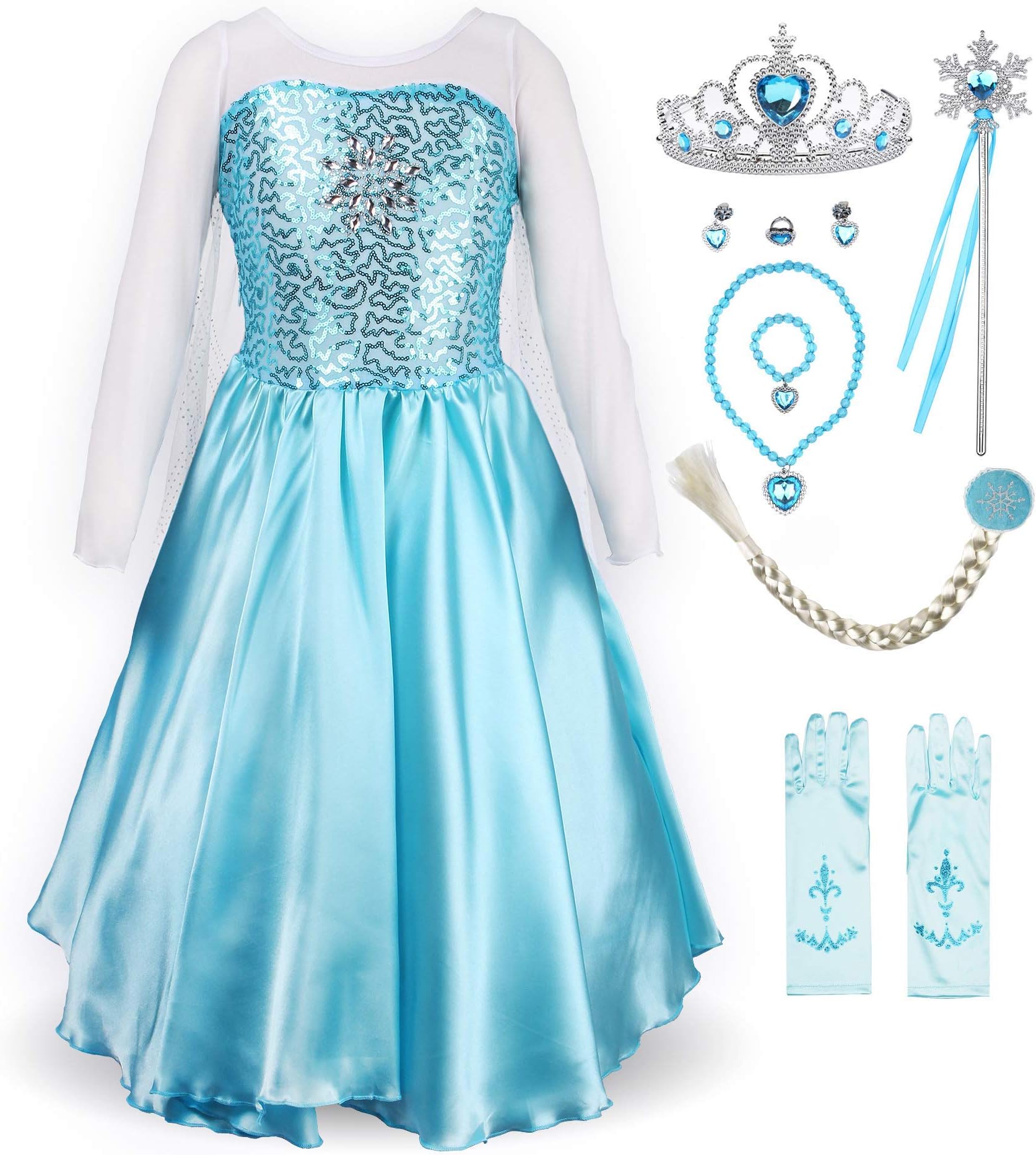 Premium Princess Halloween Costume Dress for Baby Girls Cosplay
