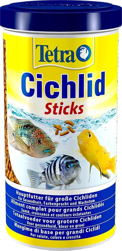 Tetra 767140 Cichlid Sticks Aliment Complet En Sticks Pour Grands Cichlidéspoissons Eau Douce Tropicale 1l