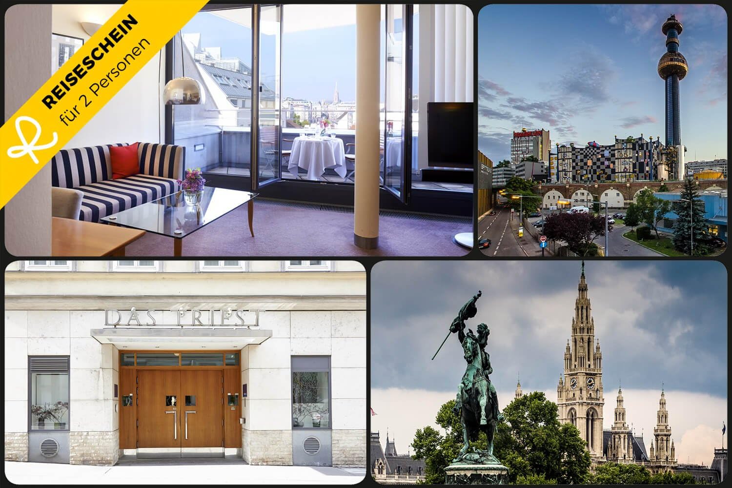 Reiseschein Travel Notes – 3 Days for 2 * * * * * Hotel Triest Wien, Experience – You Short Short Holidays Travel Gift
