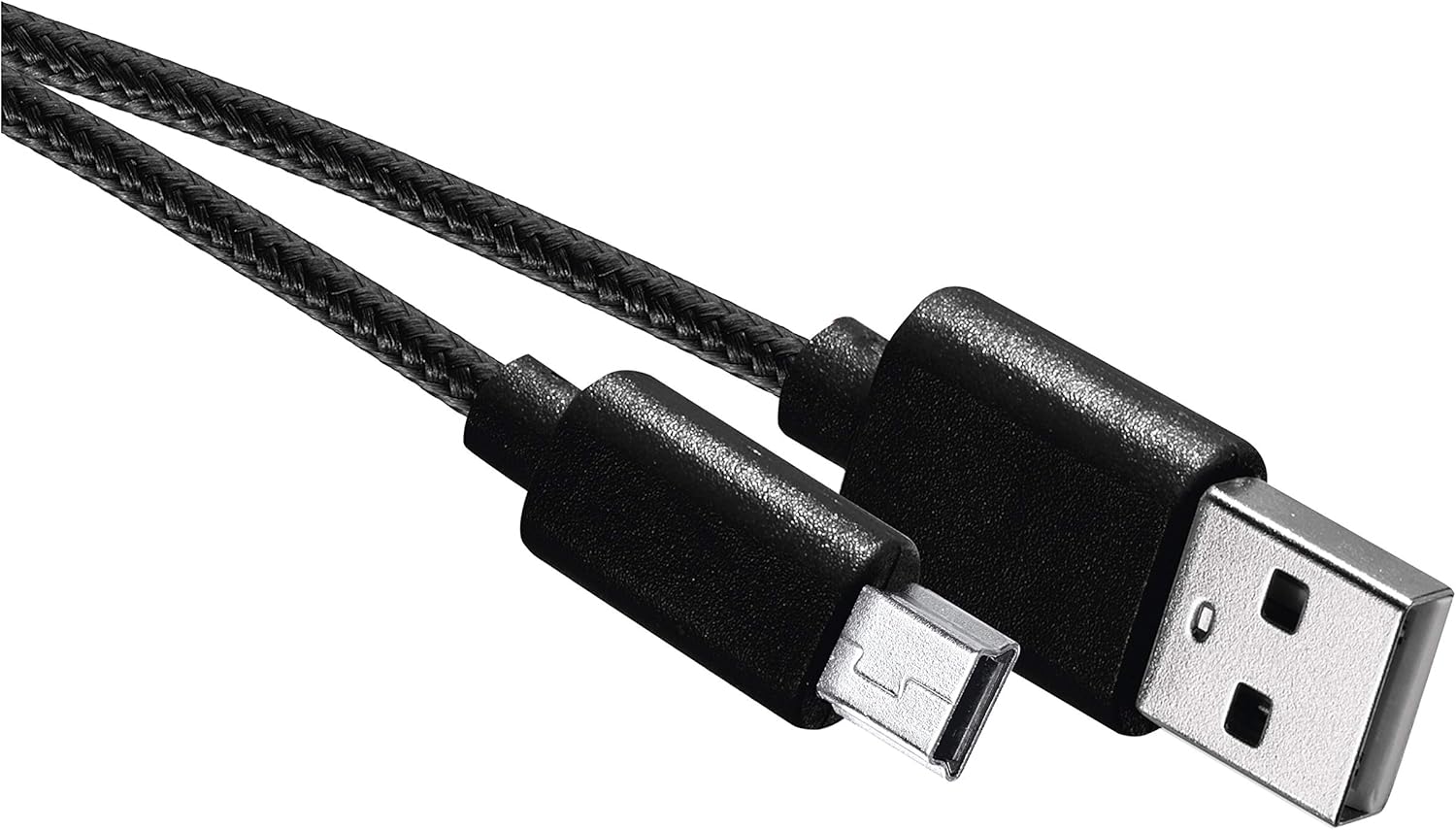 EMOS USB cable 2.0, USB A to mini B plug, 2 A, 2 meter charging cable, for PS3, PS2 controller, black, 2 metri