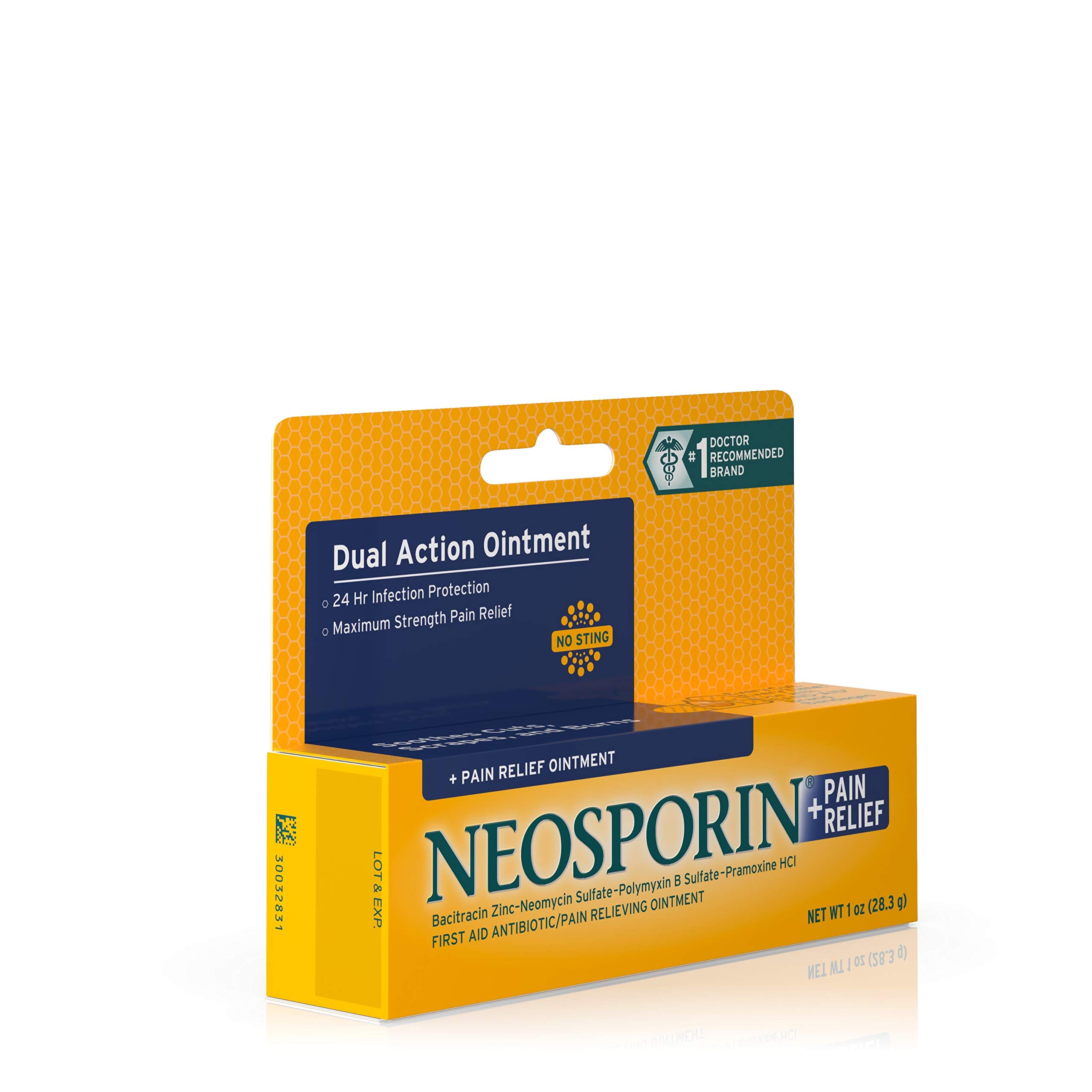 Neosporin + MaximumStrength Pain Relief Dual Action Ointment, First