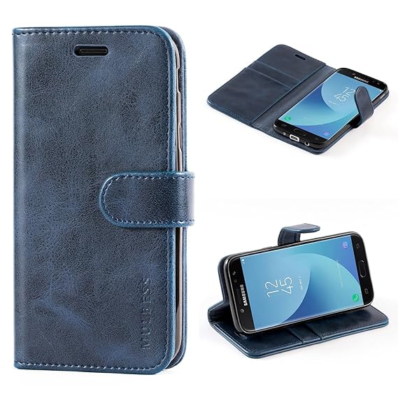 Mulbess Ledertasche im Ständer Book Case / Kartenfach für Samsung Galaxy J5 (2017) / J5 Duos 2017 SM J530F Tasche Hülle Leder