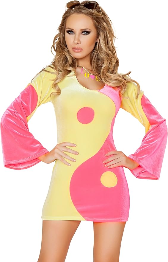 J. Valentine Women's Groovy YinYang Costume Clothing