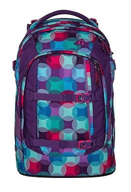 Satch PACK Hurly Pearly 3er Set Schulrucksack + Schlamperbox + Regencape blau