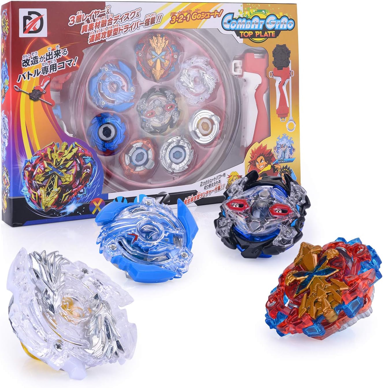Colmanda Unisex child Gyro Battle Evolution Attack Pack For Battling Top Game Classic Toys