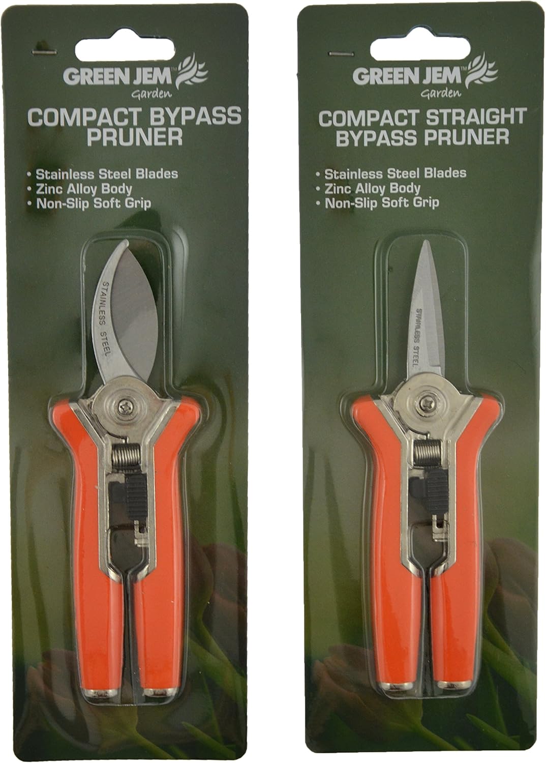 Green Jem Compact Straight Bypass Pruner, Orange, 15x4.5x1.5 cm - Image 5