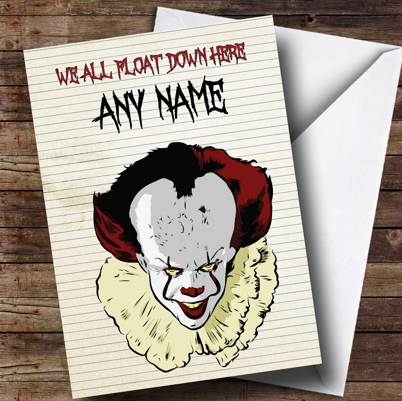 Maison Fetes Occasions Speciales Pennywise Clown Il Flotteur Personnalise Anniversaire Carte Maison Fetes Occasions Speciales Pennywise Clown Il Flotteur Personnalise Anniversaire Carte