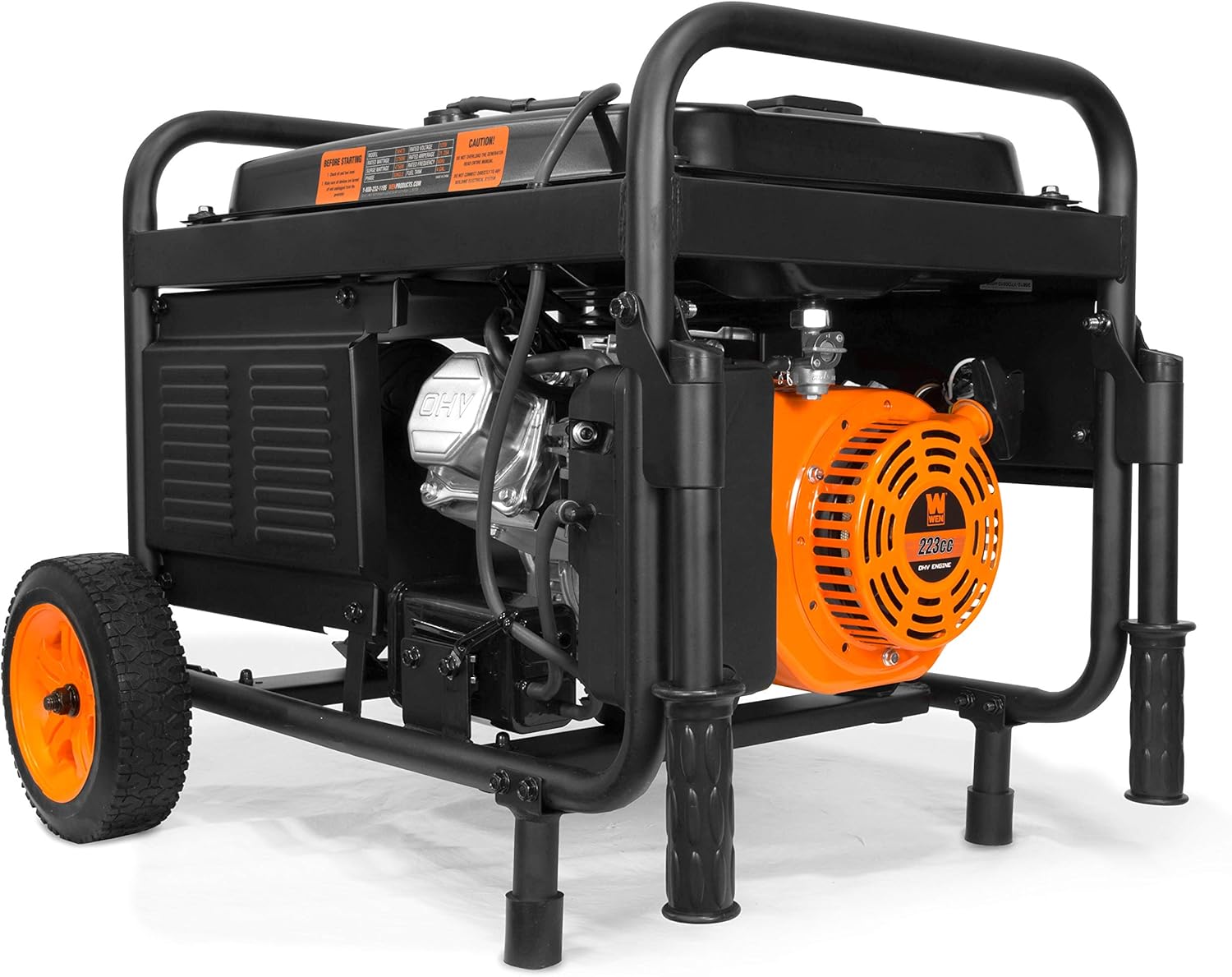 WEN 56475 4750-Watt Portable Generator with Electric Start and Wheel Kit : Garden & Outdoor