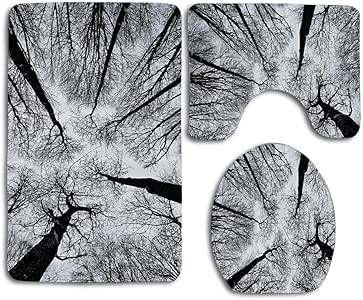 Scary Winter Tops The Trees Siluetas dramáticas oscuras Imagen