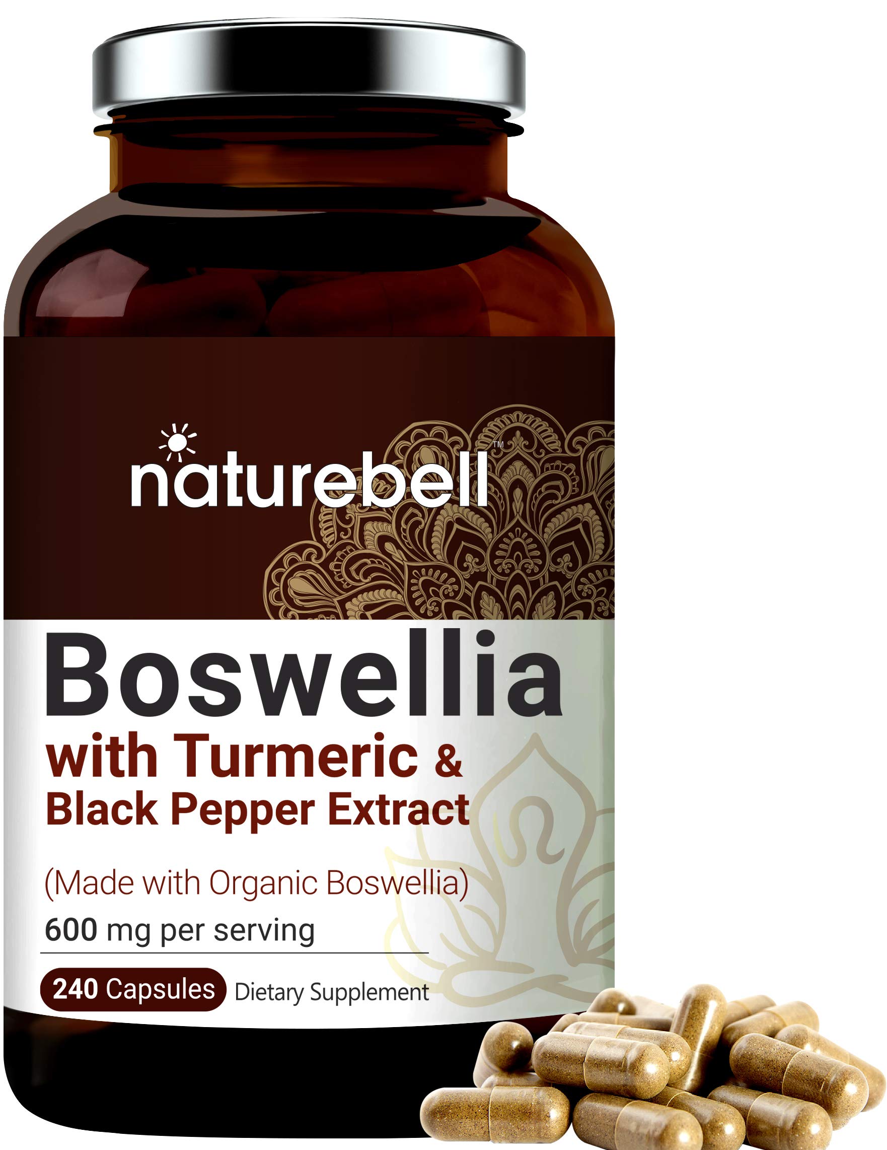 Boswellia Capsules, Made with Organic Boswellia Extract, 600mg Per