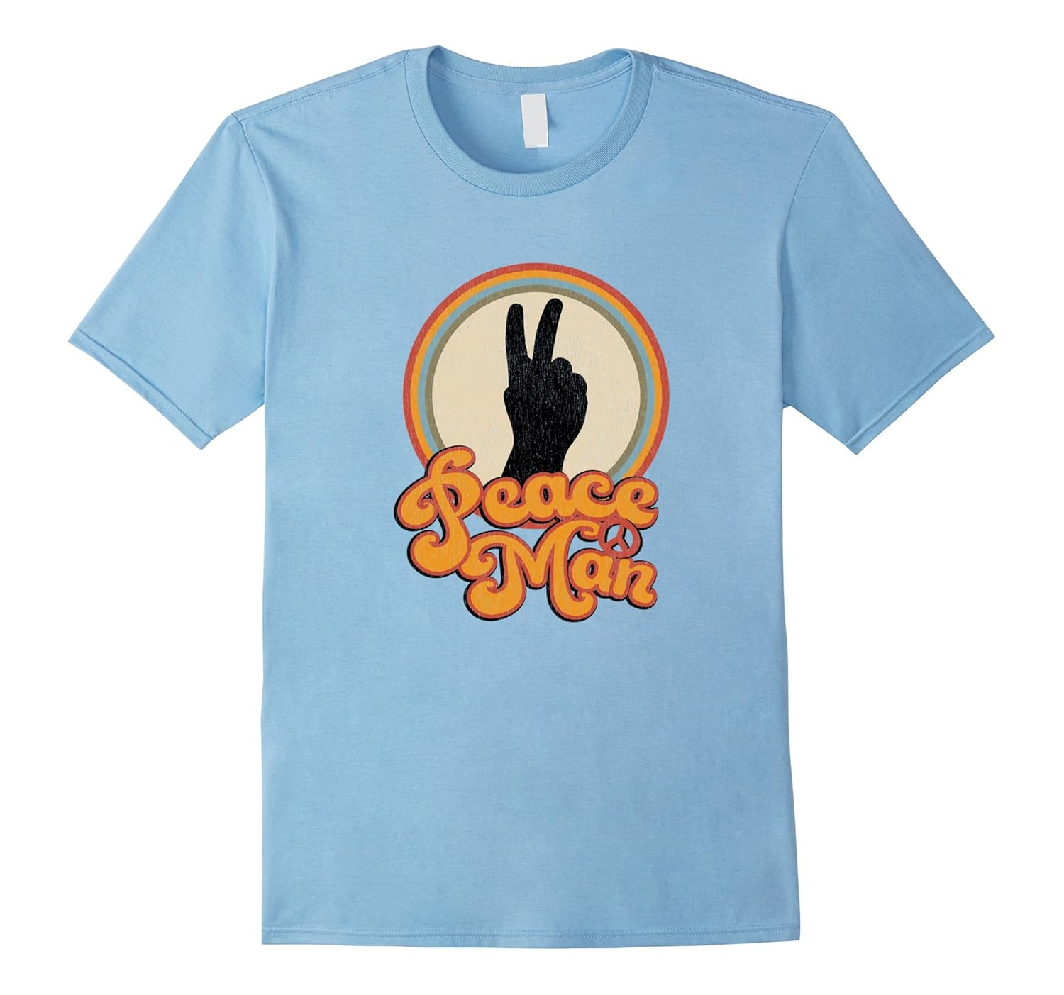 Peace Man Vintage Style Retro Inspired 60s 70s t-shirt-Rose