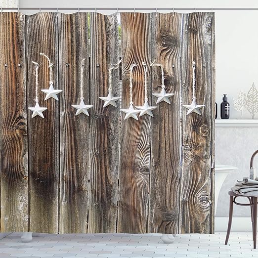 Amazon Com Ambesonne Primitive Country Shower Curtain Grey